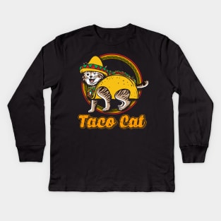 Taco Cat Kids Long Sleeve T-Shirt